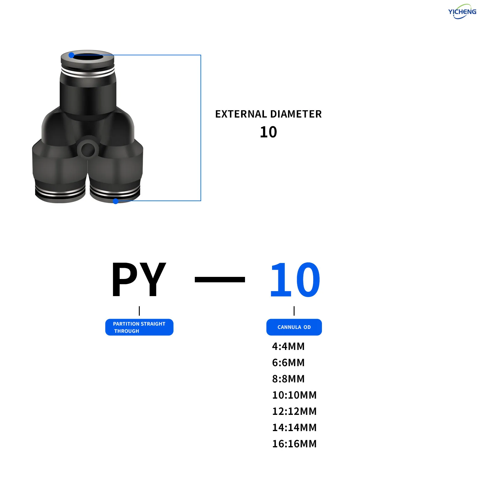 10MM ID Hose Connector Y Split - đánh giá và giá Push Fit Connector