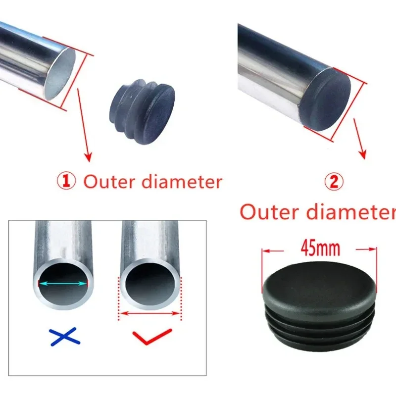 Black Round Pipe Plug 10-60mm  - đánh giá và giá Plastic Pipe Clip