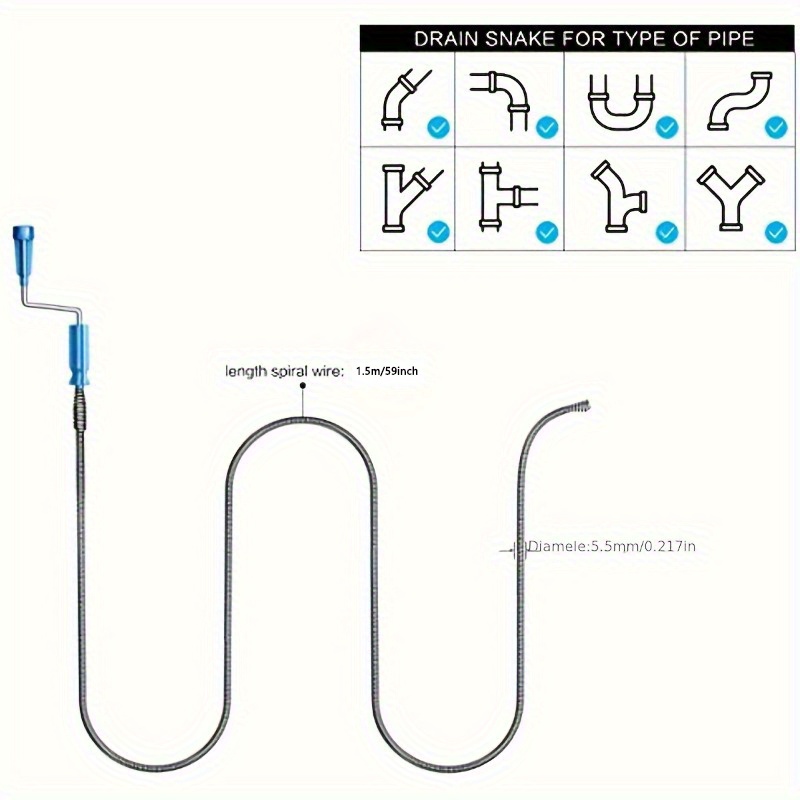 Telescopic Handle Flexible Ste - đánh giá và giá Drain Snake Flexible