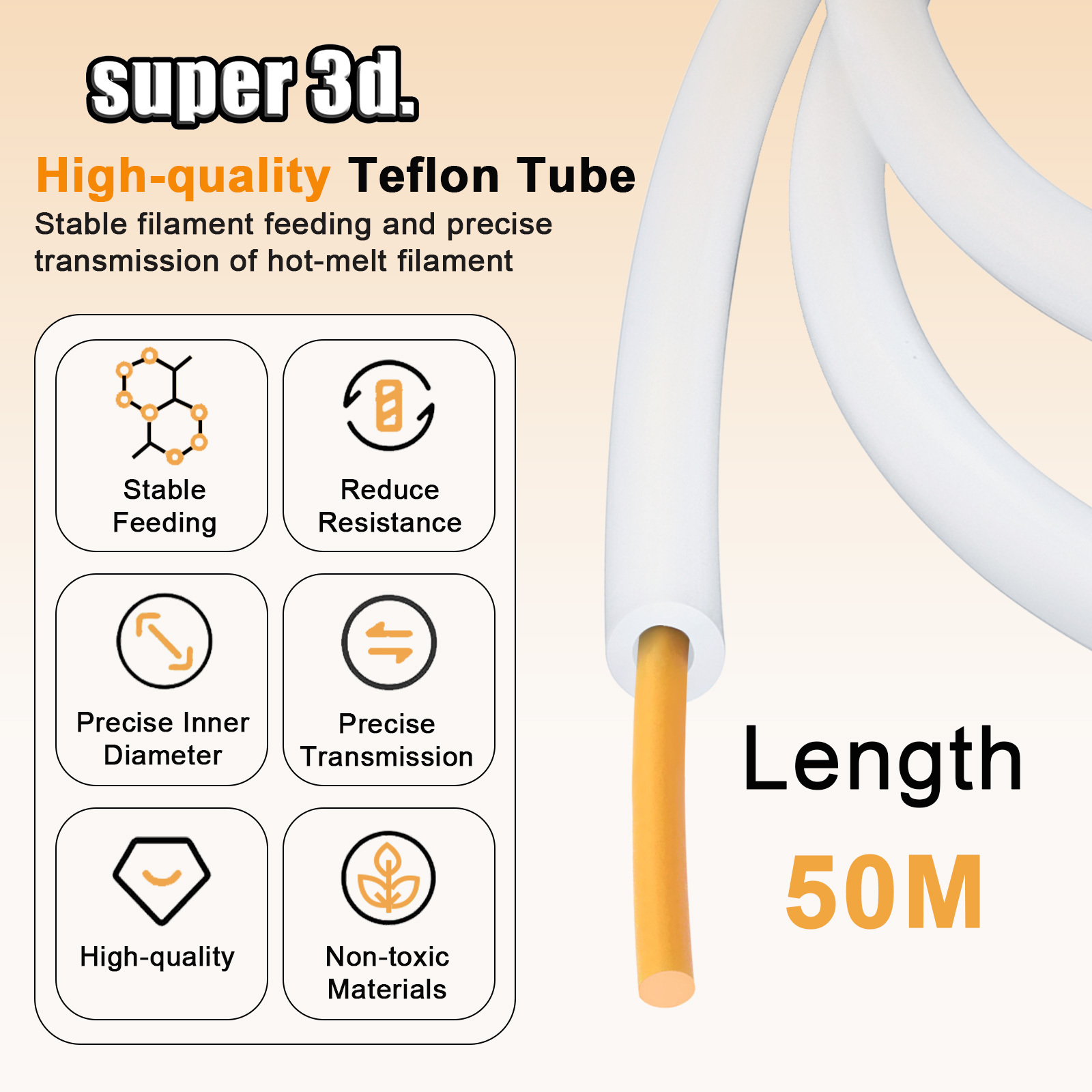 1/2/50M Bambu Lab PTFE Tube ID - đánh giá và giá Ptfe Tape Thread