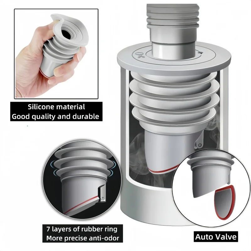 Silicone Sink Stopper Sewer Pi - đánh giá và giá Drain Pipe Clip