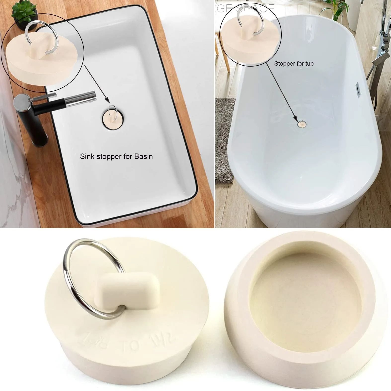 1pcs Rubber Round Tub Stopper  - đánh giá và giá Drain Pipe Clip