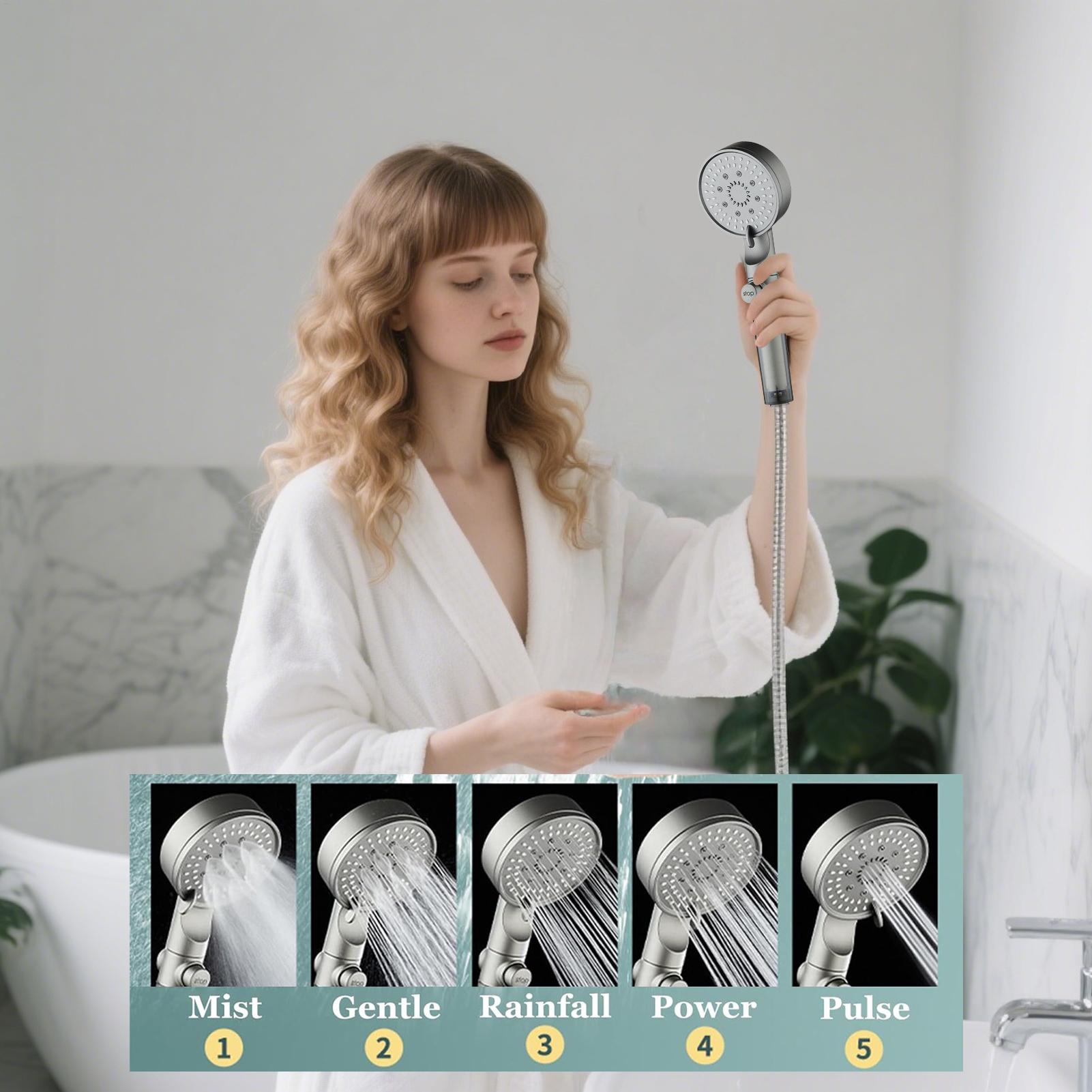 New Shower Head 5 Modes Filter - đánh giá và giá Silicone Tap Washer