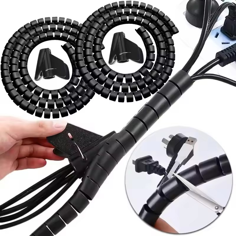 2M Flexible Spiral Cable Organ - đánh giá và giá Plastic Pipe Clip
