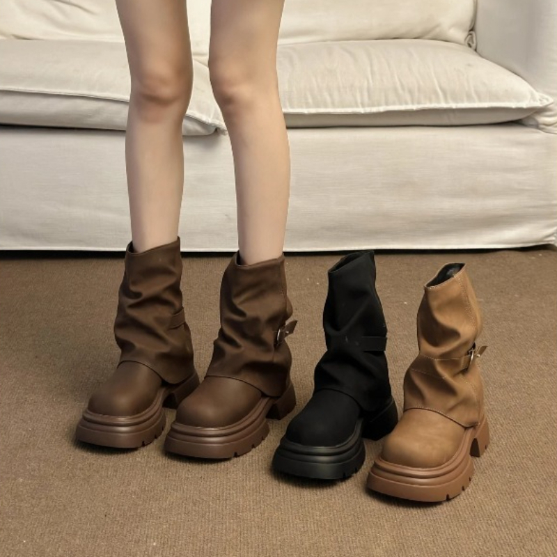Women's Thick Bottom Boots Bri - đánh giá và giá Pipe Bending Spring