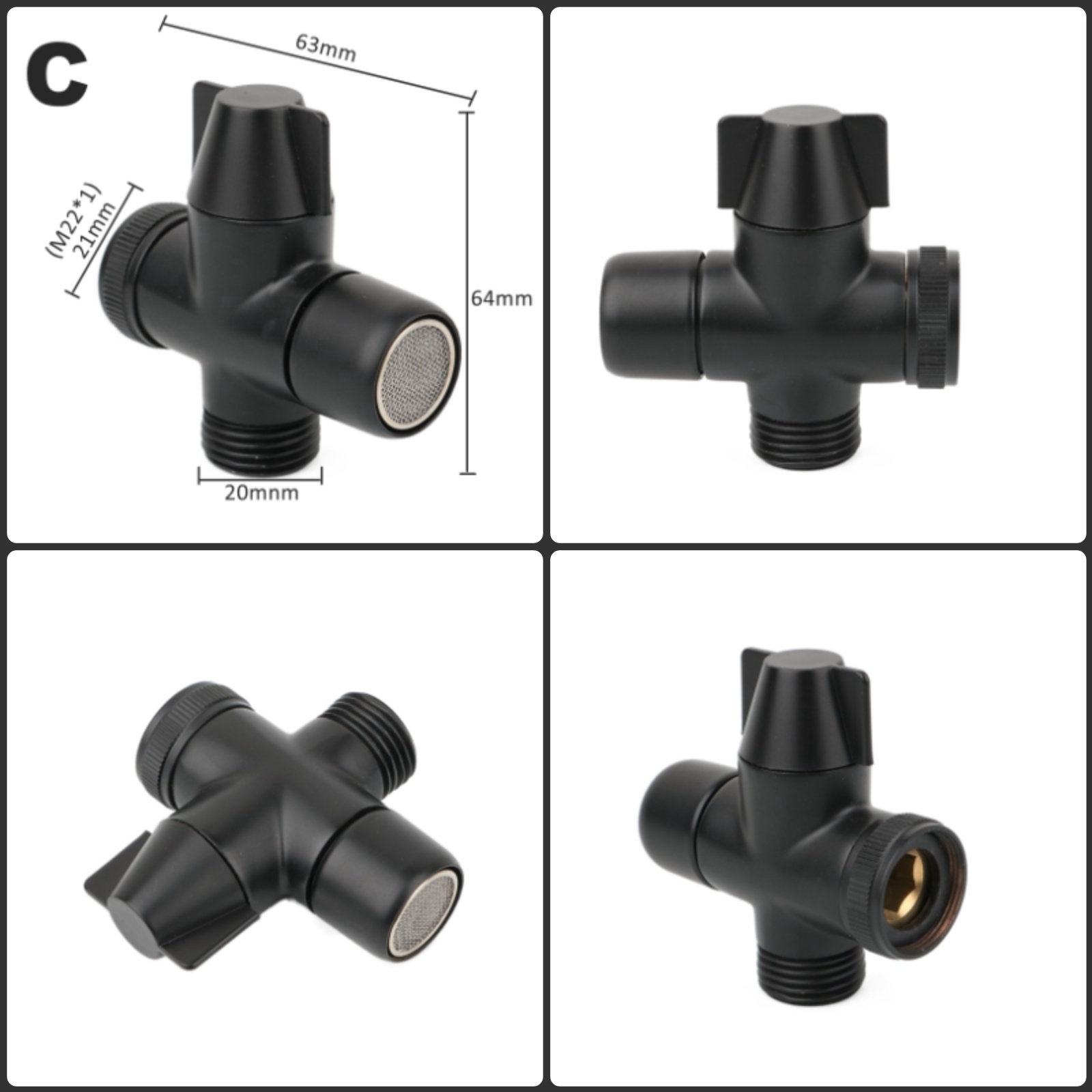 Màu Đen Bằng Đồng Thau Tắm Cán - đánh giá và giá Shower Valve Cartridge