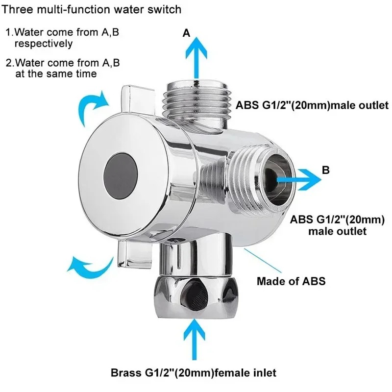 Diverter Valve G1/2 Splitter 2 - đánh giá và giá Shower Valve Cartridge